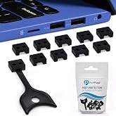 USB A Port Blockers 10 Pack, Security Locks with Removal Key, Black | Keyed USB port security, helps deter unauthorized access and data connections, removable reusable design
