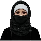 MVPTOO Ski Mask Balalclava Windproof Face Mask Warm Fleece Neck Cover for Cold Weather Helmet Hood for Men & Women