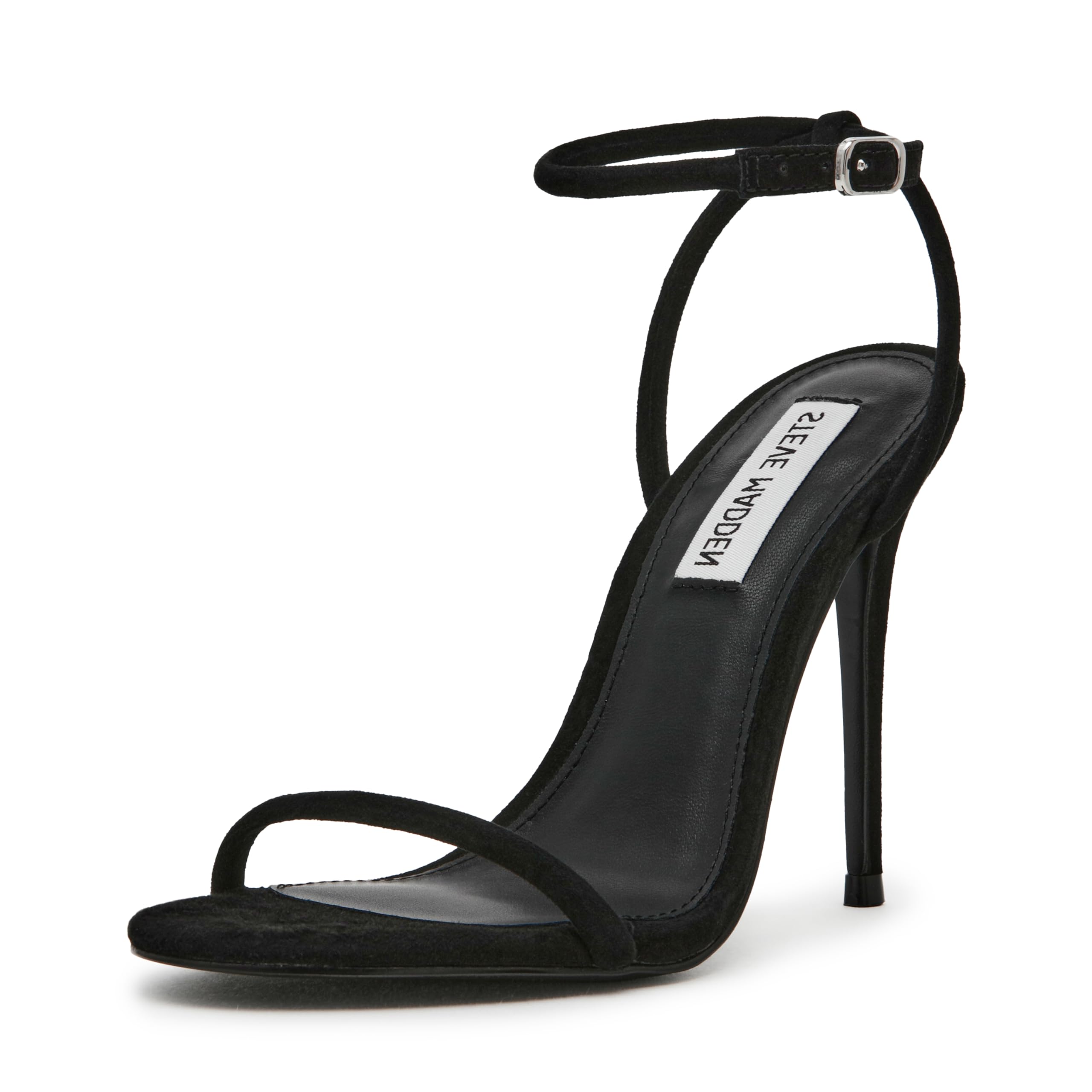 Photo 1 of Steve Madden Women's Breslin Heeled Sandal, Black Suede, 8.5