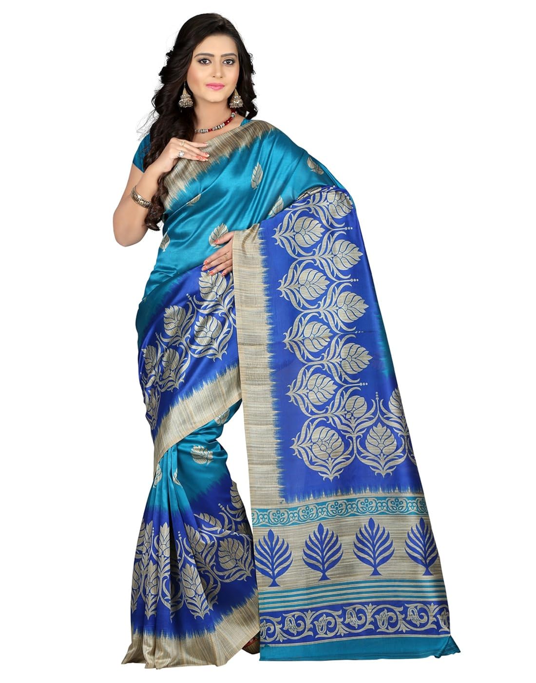 e-vastram women's mysore art silk saree (ns4b_blue)