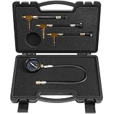 Lichamp Fuel Pressure Gauge, Fuel Pump Pressure Test Kit with Hose Adapter | Up to 100 PSI/7 BAR, Compatible with Honda, Ford CFI EFI, GM MPI and Chrysler MPFI