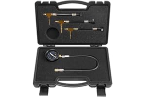 Lichamp Fuel Pressure Gauge, Fuel Pump Pressure Test Kit with Hose Adapter, Compatible with Honda, Ford CFI EFI, GM MPI and Chrysler MPFI