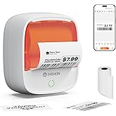 InkWon B21 Label Maker Machine with Tape, 2-Inch Wide Waterproof Tape, Bluetooth Portable Label Maker for Small Business, Office, Home, School Organization