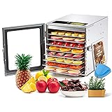 Cercker Food-Dehydrator Machine 8 Stainless Steel