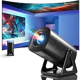CLOKOWE Mini Projector, 4K 1080P Support projector with wifi and bluetooth,270&deg;Adjustable Stand Outdoor Home Theater galaxy Projector with Android TV OS &amp; 8000+APPS for Phone/TV Stick/Laptop/HDMI