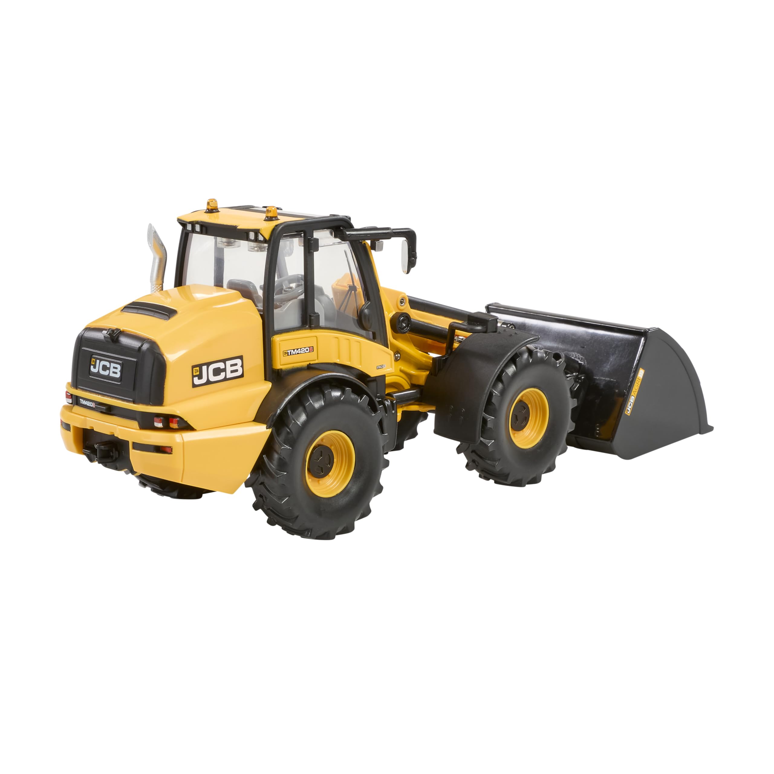 Britains JCB TM420S Telescopic Wheel Loader Toy Vehicle - 1:32 Scale Replica Tractor Toy - Made of Die Cast Metal and Plastic - JCB Toys for 3+ Years Old