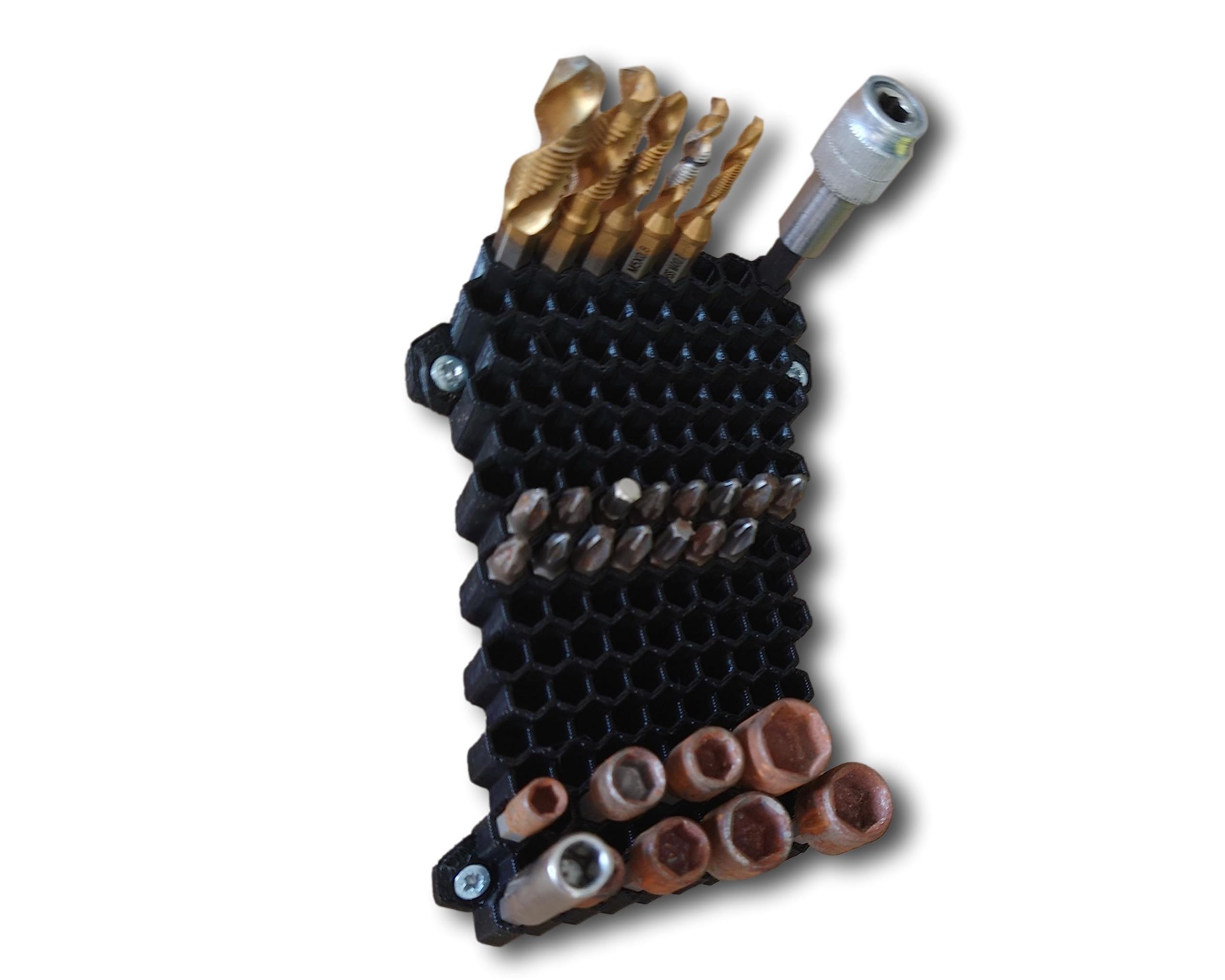 Hex Bit Wall Holder Storage 1/4" 136 Spaces