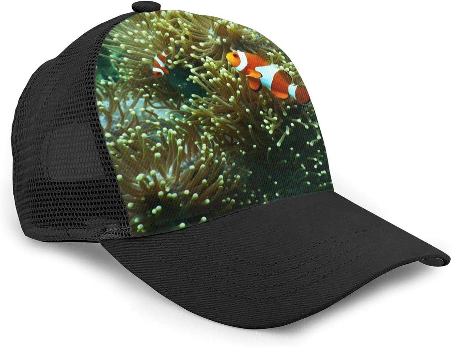 Fish Breathable Adjustable Size UnisexAdult Ball Cap Black Clothing