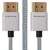Sanus Super Slim 4' HDMI cable - 4 Feet - 18 Gbps High-Speed Supports Full 1080P, 4K, UltraHD, 3D, Ethernet, and Audio Return Channel - SOA-SH4