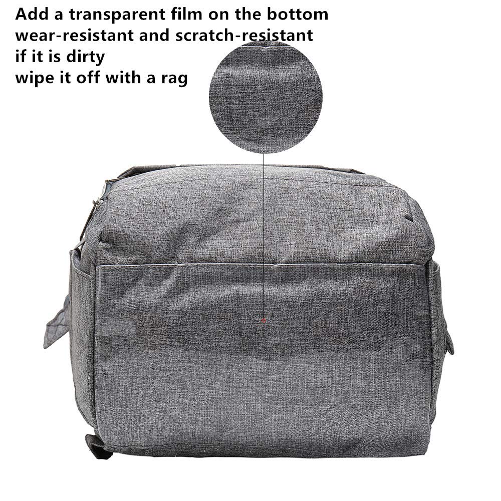 Diaper Bag Multi-Function Waterproof Travel Backpack Nappy Bags for Baby Care, Large Capacity, Stylish and Durable, black by WJASI (grey)
