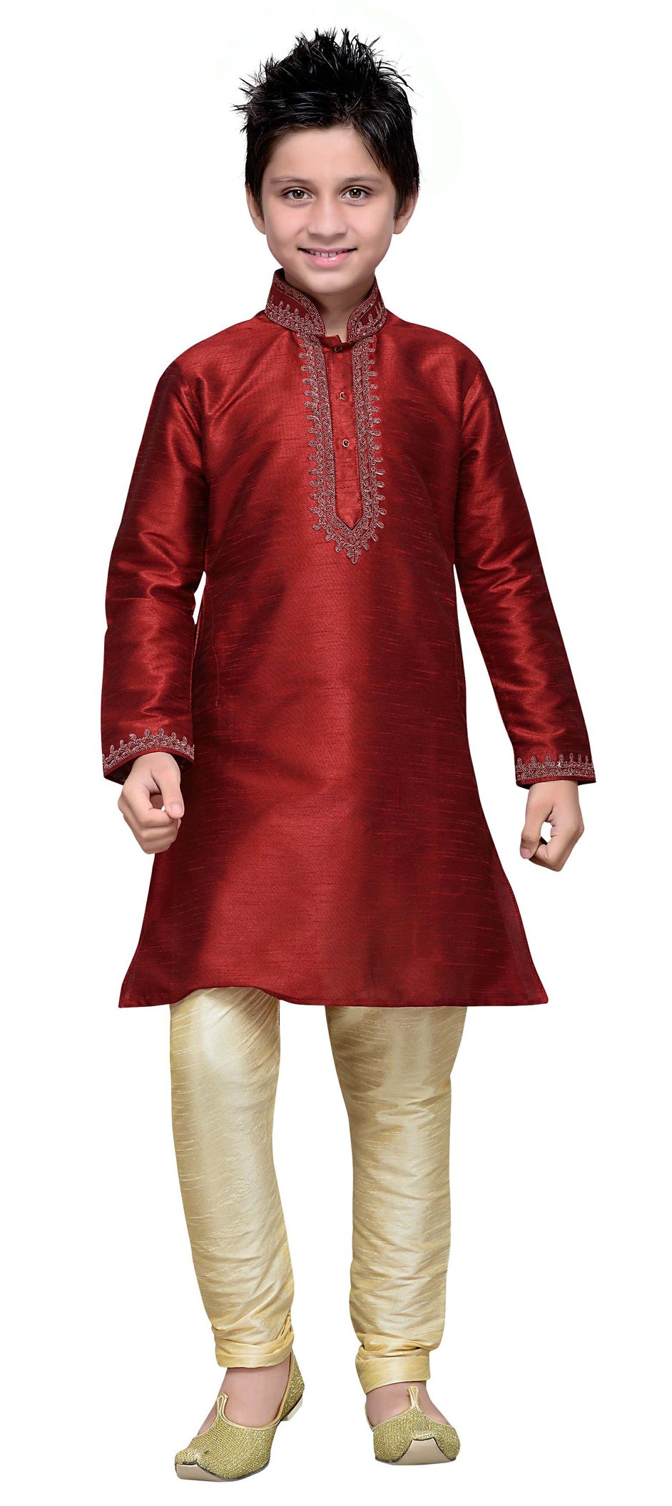 Celloradupion Silk Kids Kurta Churidar Pajama 14 Years Dupion