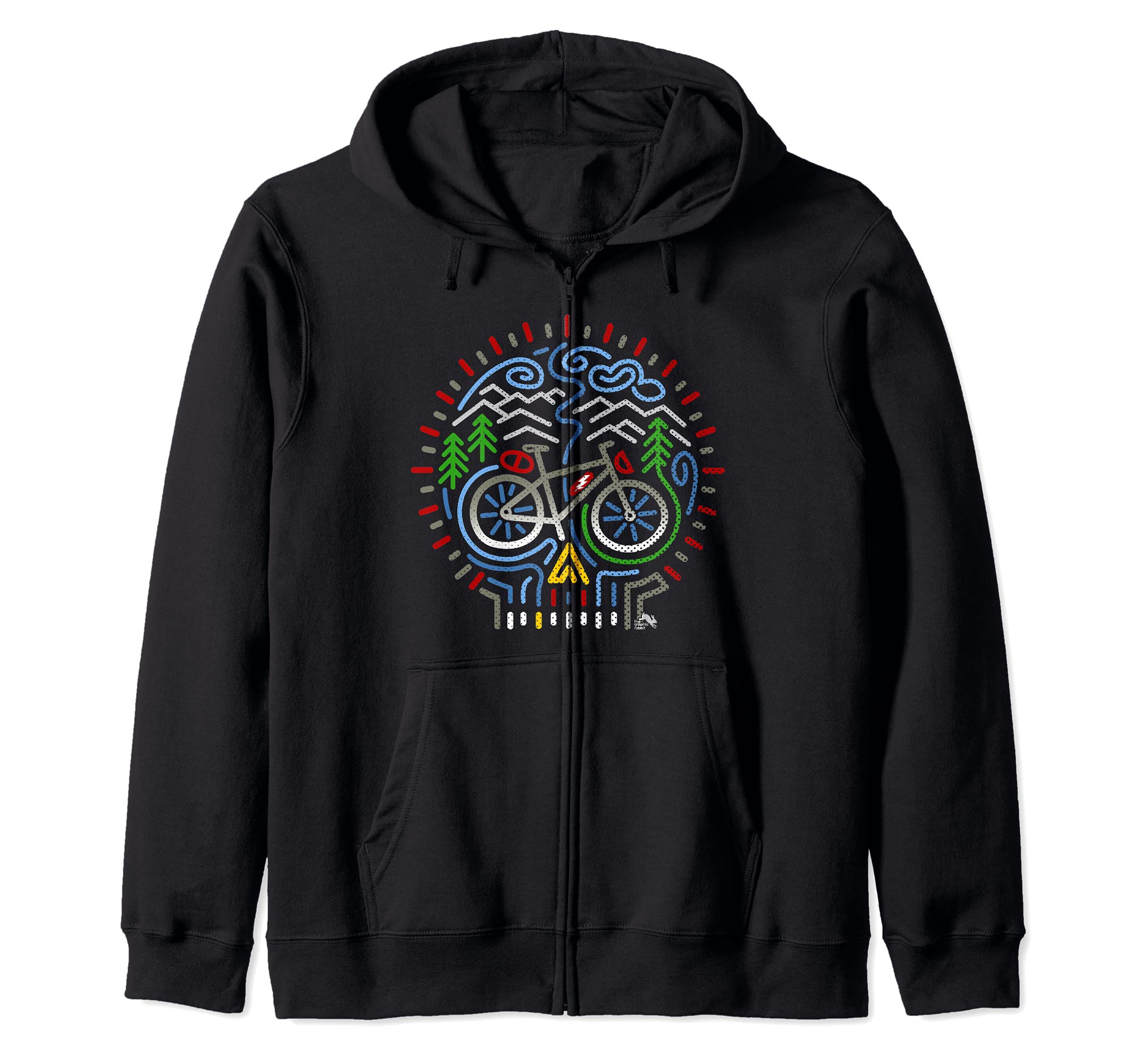 Skull eBike - Colorful, Mountain Electric Bicycle Zip Hoodie