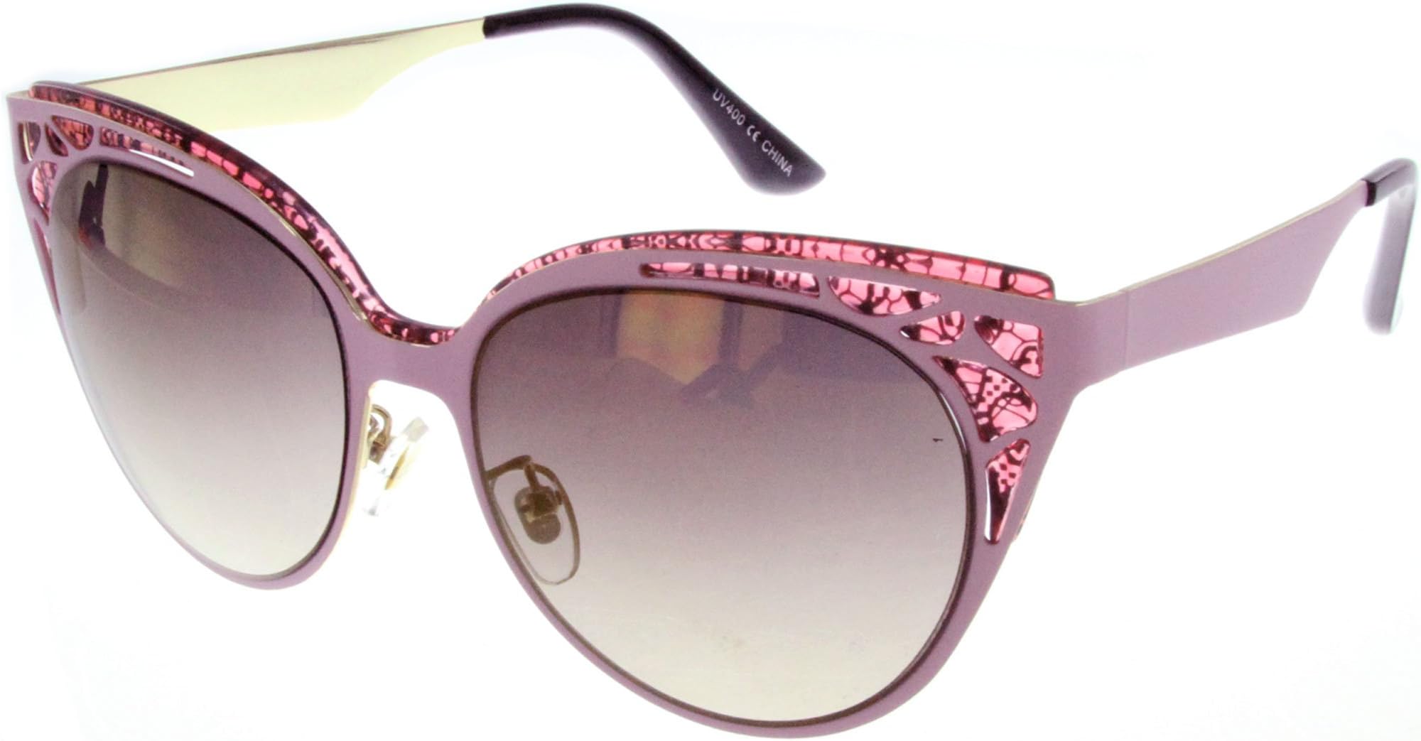 Aloha Eyewear Women's"J'adore" Cateye 57mm Sunglasses w/Mirror Lenses