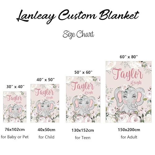 Personalized Baby Blanket With Name - Custom Fleece Throw 50x60 Inches With Flower Design For Kids & Adults - View #9