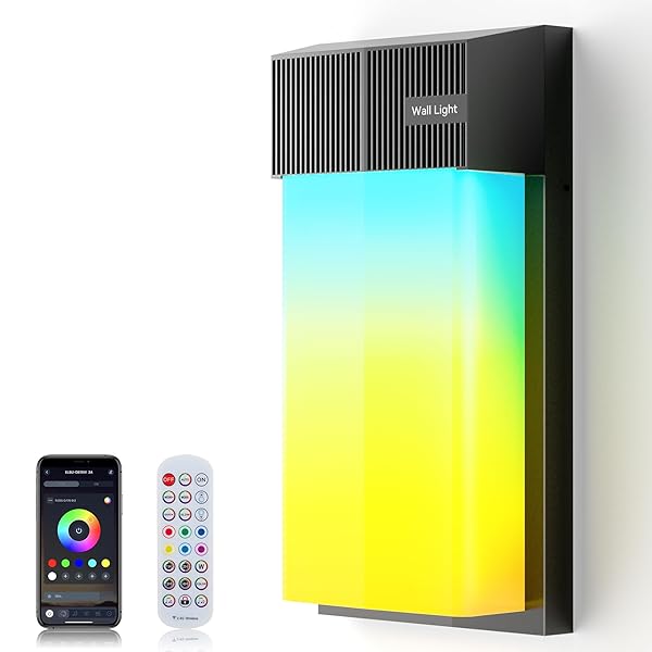 OIYN SMART OUTDOOR WALL LIGHT, RGBWW LED PORCH...