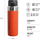 Stanley 1913 Quick Flip Stainless Steel Bottle 1.06L Tigerlily Plum view 2