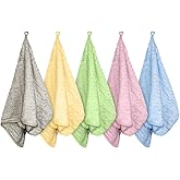Hipruict Hand Towels with Hanging Loops, 5 Pack Soft and Absorbent Hand Towels for Bathroom, Kitchen and Gym