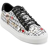 Karl Lagerfeld Womens Cate Sayings Everyday Lace Up Sneaker
