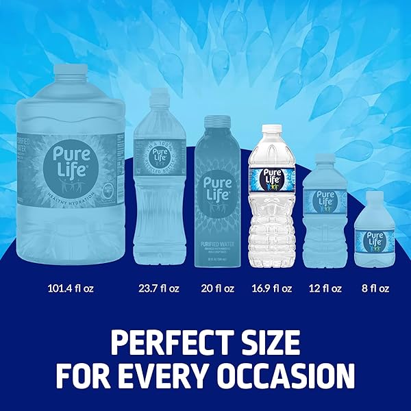 PURE LIFE PURIFIED WATER BOTTLES, 12 PACK – STILL BOTTLED WATER ENHANCED WITH MINERALS FOR A CRISP TASTE, PLASTIC BOTTLES – 16.9 FL OZ