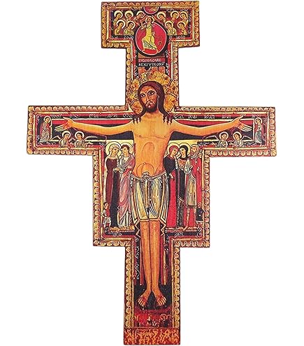 Amazon.com: BC Catholic San Damiano Crucifix Cross, Jesus Christ
