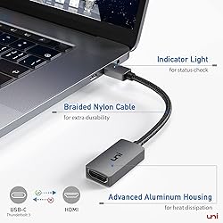 uni USB-C to HDMI Adapter 4K (2-Pack), Aluminum USB