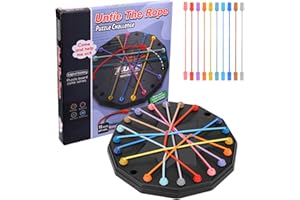 Vodolo Updated Version Brainy Knots Game,Puzzle New Board Games 2025 Safe and Sturdy for Travel Party Activities Rope Challenge,2 Player Fun Educational Family Board Games,Rope Untangling Puzzle Game