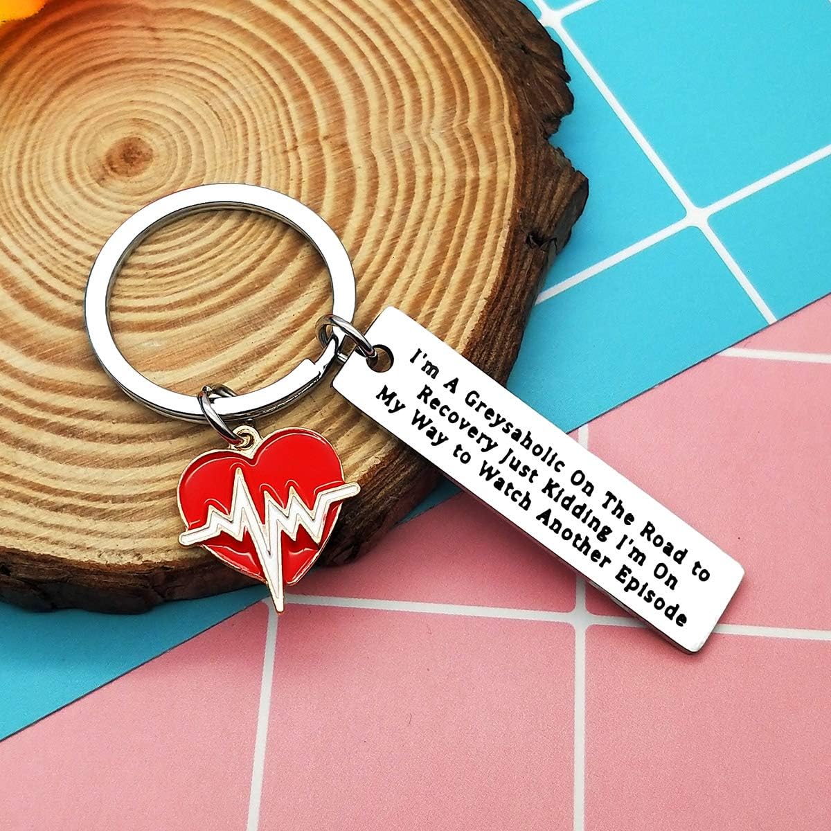 Heartbeat Keychain Gift for Nurse Doctor Cute Keychain Greys Anatomy Fan Gifts Funny Keychain Charms Heartbeat Key Ring Motivational Keychain for Women Surgeon Keychain Gift for Men Funny Nursing Gift - Image 5