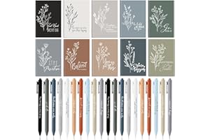 Affrolling 40 Pcs Inspirational Notebooks with Pen Bulk Motivational Mini Notepads Christmas Appreciation Gifts for Teacher Employee Team Coworker Nurse Staff Office Supplies (Neutral Colors)