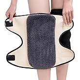 Men Women Thermal Fleece Lined Knee Brace Cashmere Wool Knee Warmer Leg Warmers Winter Thermal Knee Sleeves for Rheumatic Arthritis Pain Relief Thickened Warm Knee Wrap Pads for Skiing Cycling Running