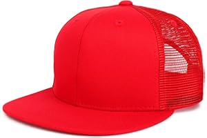 ARMYCREW Youth Stylish Flat Bill Structured Mesh Back Snapback Trucker Cap