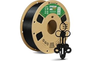 OVERTURE ABS Filament 1.75mm, High Strength & Heat-Resistant 3D Printer Filament, Low Warping, Excellent Durability, 1kg (2.2