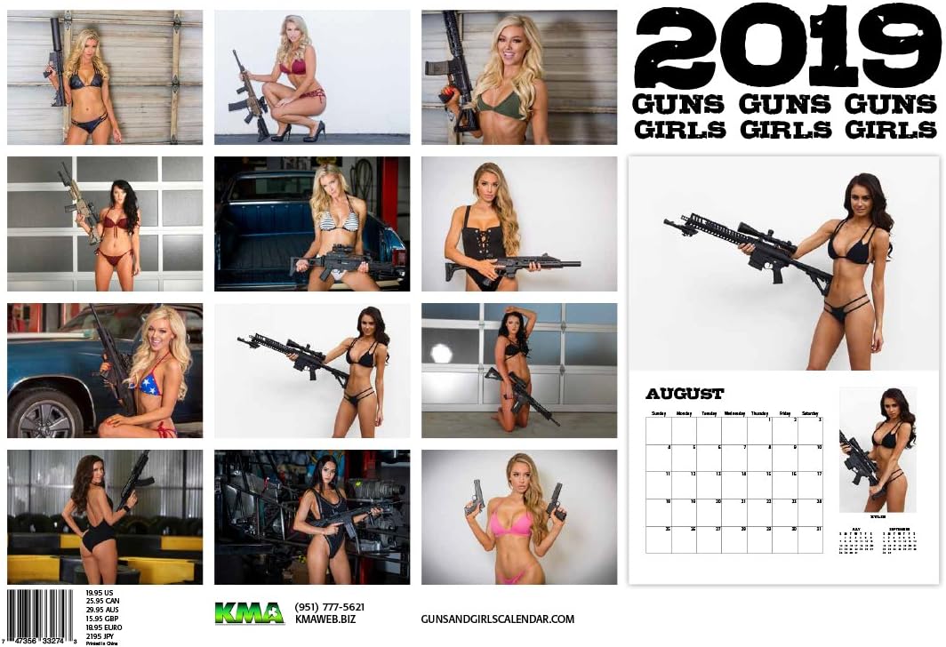 2019 Tactical Guns and Girls Wall Calendar