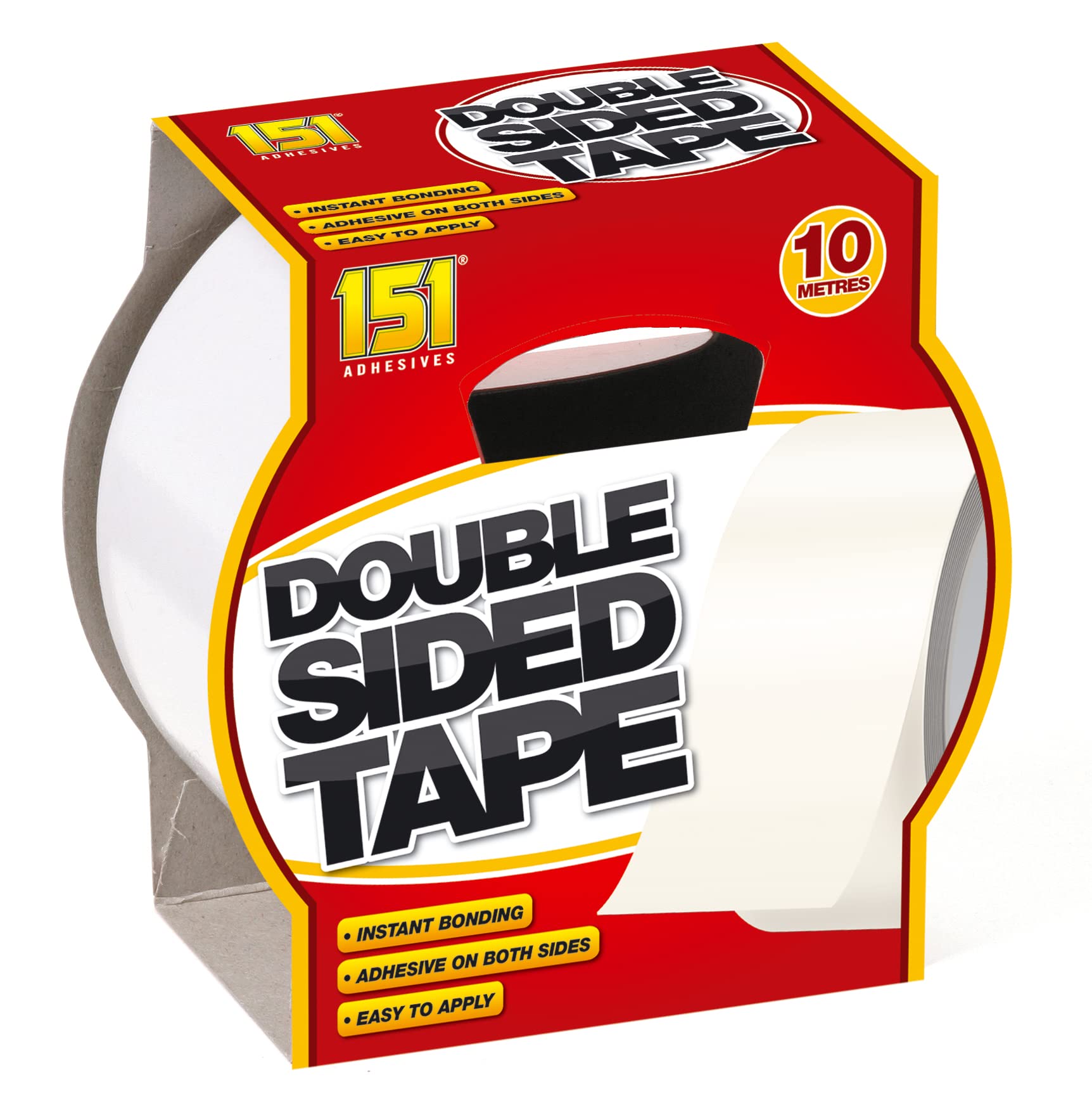 151 Products Limited 10 Metres Double Sided Tape - Strong and Reliable (Packaging may vary)