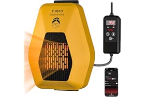 TURBRO Neighborhood WiFi Dog House Heater 800W, Wall Mount, 10ft Anti Bite Cord, Waterproof Control, Overheat Protection, Ele