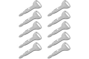 QWORK Ignition Keys, 10 Pack Forklift Key Heavy Equipment Ignition Keys 57591-23330-71 575912333071 A62597 Compatible with Toyota Forklift