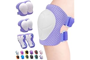 Inkidio Knee Pads for Kids Unicorn Protective Gear Set Knee Pads and Elbow Pads Set with Wrist Guard for Girls Boys Roller Sk