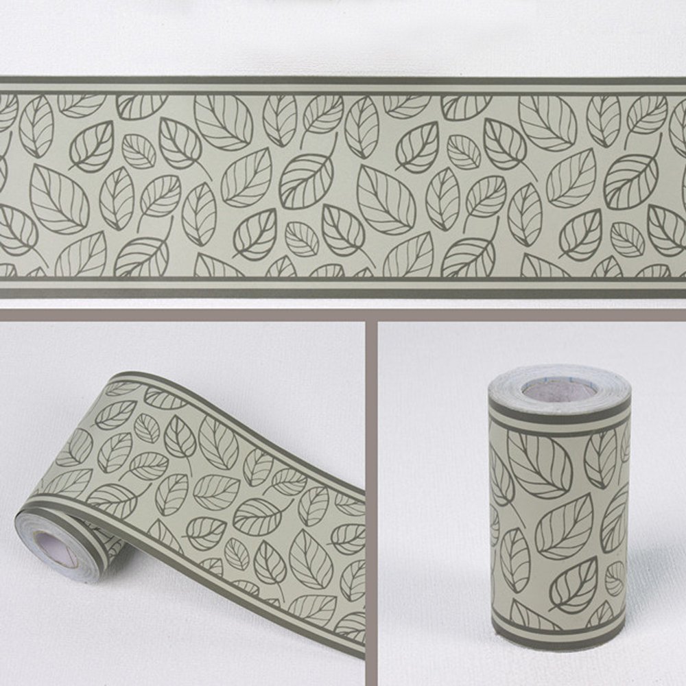 Lovefaye Leaf Style Wallpaper Border Self Adhesive Wall Covering