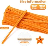 G2PLUS 100Pcs Orange Pipe Cleaners 30cm 6mm Craft DIY Easter view 2