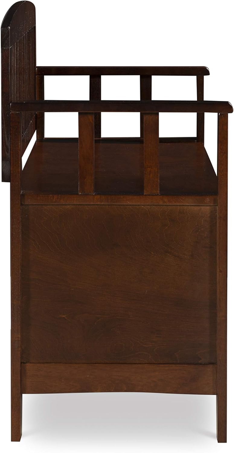 Linon Home Dcor Linon Home Decor Cynthia Storage Bench, 50"w x 17.25"d x 32"h, Walnut: Kitchen & Dining
