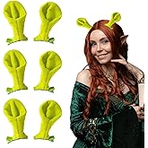 3 Pairs Green Monster Ogre Ears Hair Clips Cute Monster Hair Clip for Halloween Cosplay Party Dress Up Costume Accessories