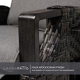 Grand patio Recliner Sun Lounger with Adjustable Backrest and Flip Table Dark view 7