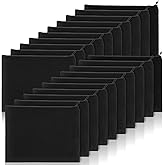 Meyeyaia 20 Pcs Make Up Bag Bulk, 9x7 Large Black Canvas Cosmetic Bags Bulk Zipper Plain Blank Multi-Purpose for Travel Toiletry Bags DIY Craft Projects Makeup Pouch