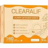 Laundry Detergent Sheets Up to 160 Loads, Amber Dusk - Great For Travel,Apartments, Dorms,CLEARALIF Laundry Detergent Strips Eco Friendly &amp; Hypoallergenic - 80 Sheets