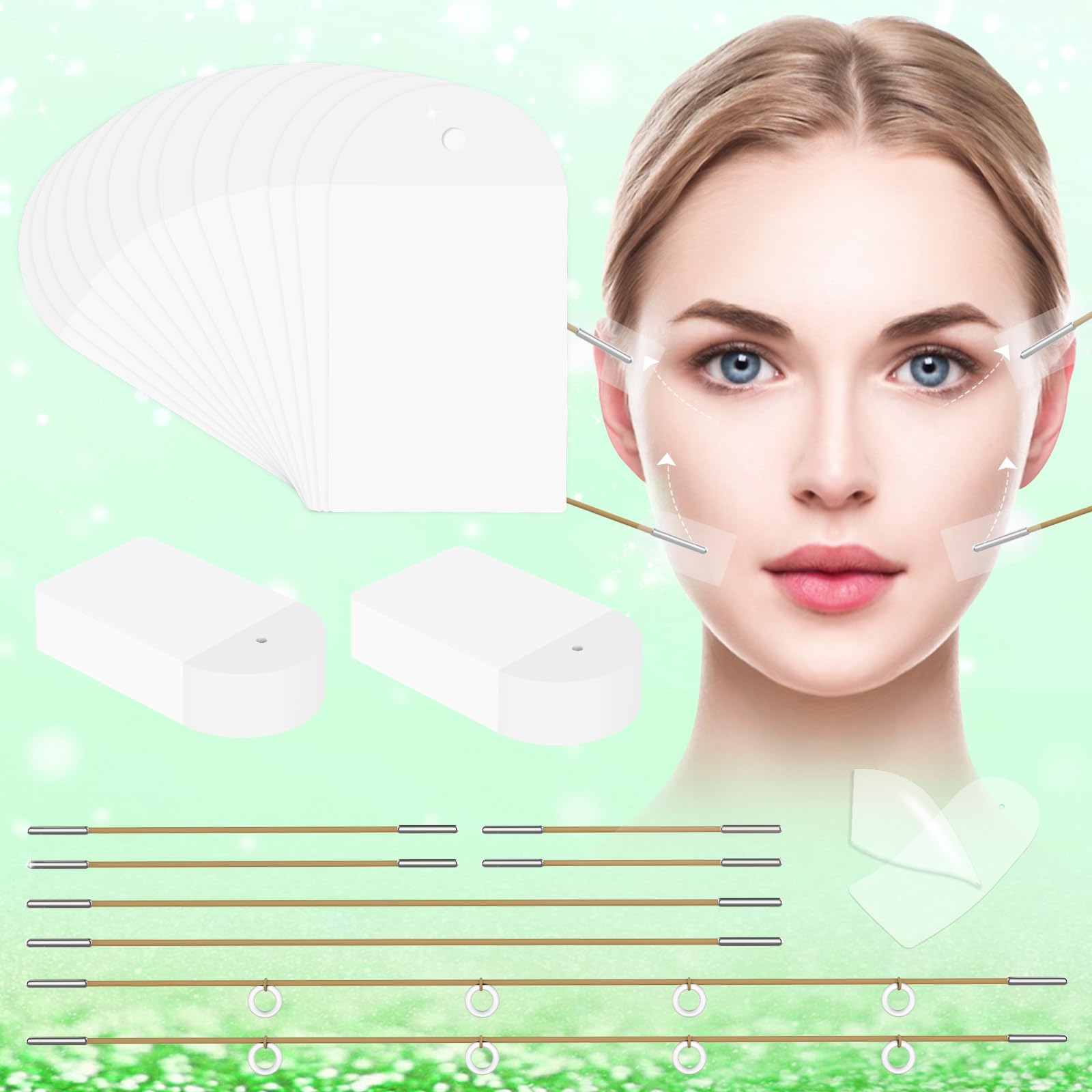 Mua Face Tape,Invisible Face Lifter Tape,Instant Face Tape,Facelift