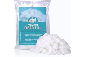FADOUB 7.05oz/200g Polyester Fiber Fill, High Resilience Fill Fiber, Premium Fiber Filling Stuffing, Pillow Filling Stuffing, Fiberfill Stuffing Stuffed Animals/DIY Crafts,Recycled Polyester Fiber