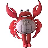 MatGui Inflatable Crab Costume Mascot Costume Blow up Suit Fun Adult Valentines Christmas Halloween Party Cosplay Fancy Dress
