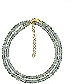 Gempires Handmade Beaded Gemstone Necklace Healing Crystal Choker Jewelry Hypoallergenic 18 Inch Gold Plated Elegant Everyday Wear Jewelry