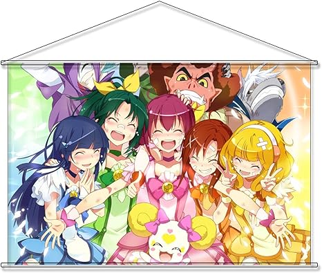 Amazon Co Jp タペストリー スター トゥインクルプリキュア ポスター 掛ける絵 巻物 軸物 アニメ 漫画 可愛い アニメ おしゃれ 萌え カスタム可能 90cmx60cm ホビー 通販