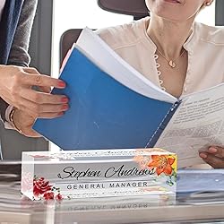 Name Plate for Desk Personalized Office Acrylic