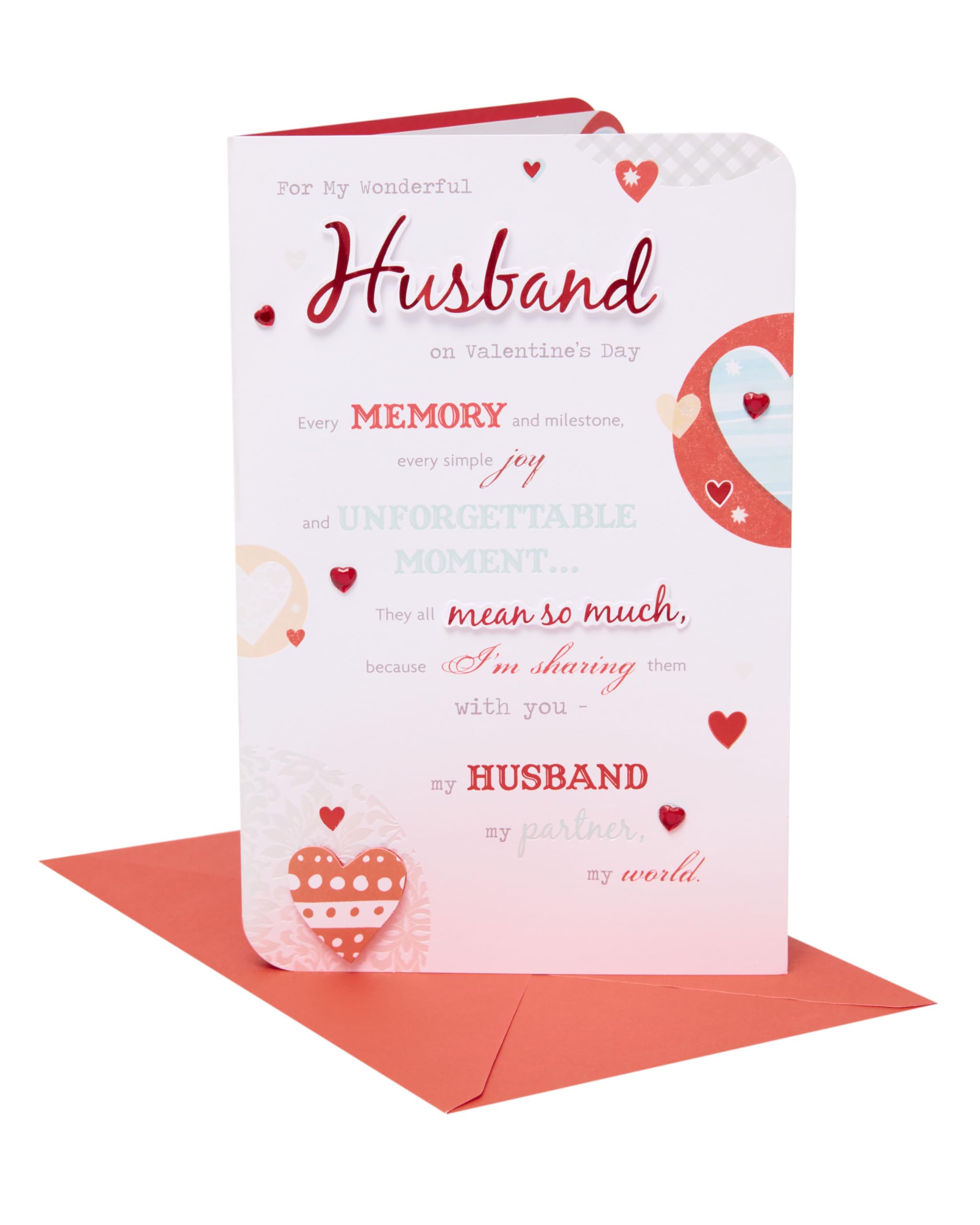 UK Greetings Valentine's Day Card for Husband - Heartfelt Design